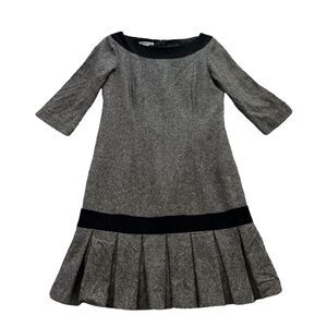 Vintage Pendleton Dress 10 Academia Wool Silk 90s Pleats Capsule Quiet Luxury